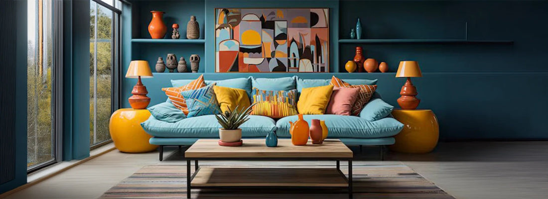 A cozy living room with a variety of decorative pillows in different colors and patterns, showcasing the perfect blend of style and comfort.