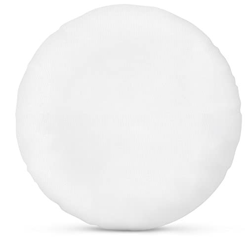 Foamily Round Throw Pillow Inserts Made In USA Set of 2, 18" Round Pillow Form & Circle Pillow Stuffer, Indoor Polyester Round Cushion Pillow & Lumbar Pillow Insert, Made in USA