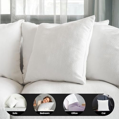 Foamily Throw Pillow Inserts 16x16-inch, Set of 4 Square Pillow Inserts & Pillow Forms, Polyester Couch Pillow Stuffing & Throw Pillow Insert for Indoor, Made in USA